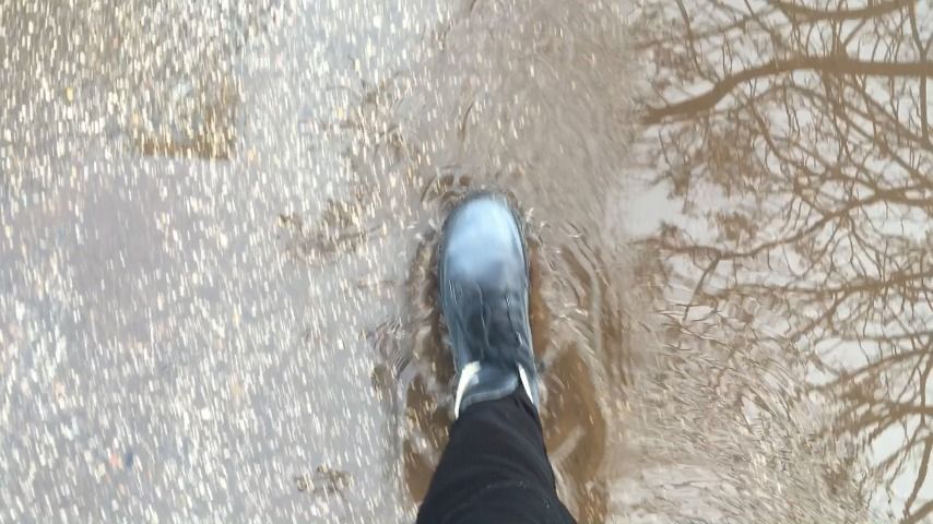 Testing the new boots in the mud