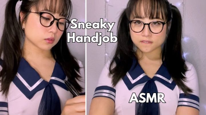 Handjob under Desk in Class -ASMR HJ