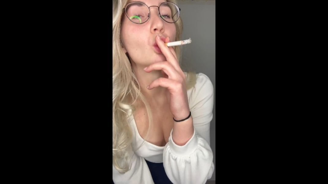 young student smoking