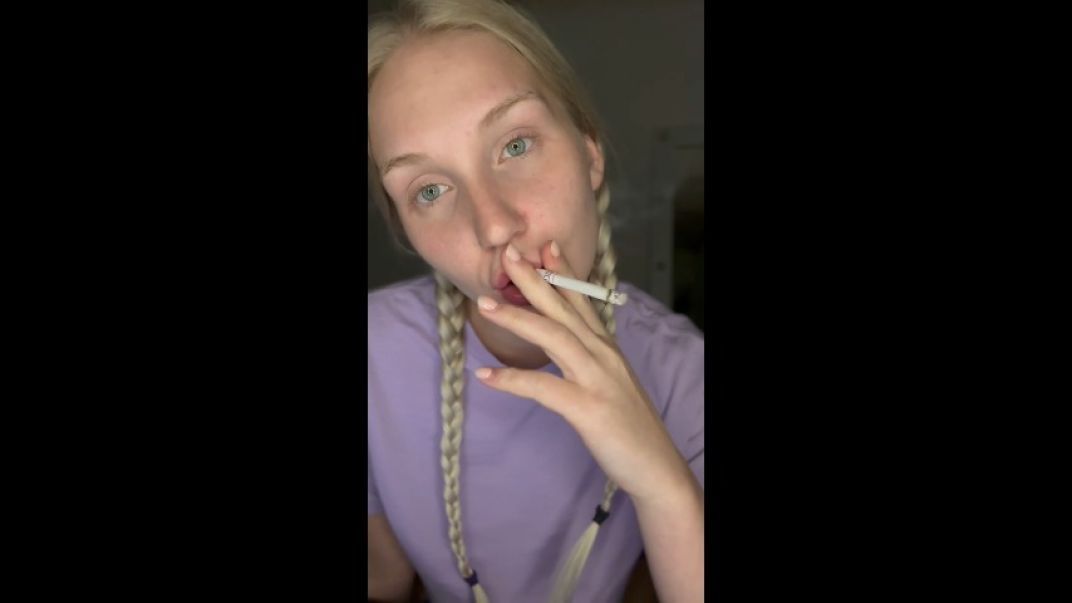 I smoke without makeup directly into the camera