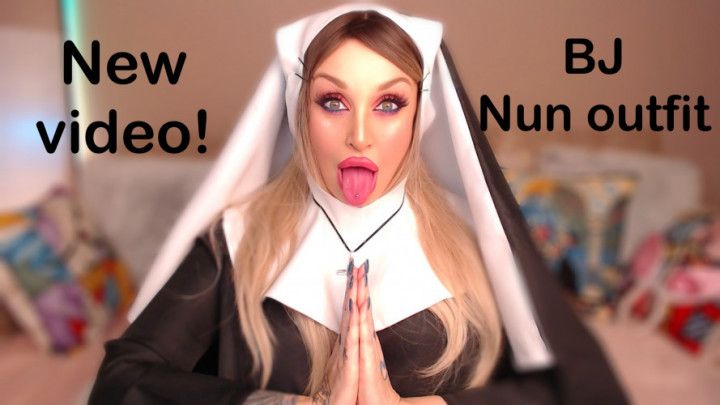 New NUN outfit LEARNING How To SUCK Vaping HANDJOB Sloppy BJ