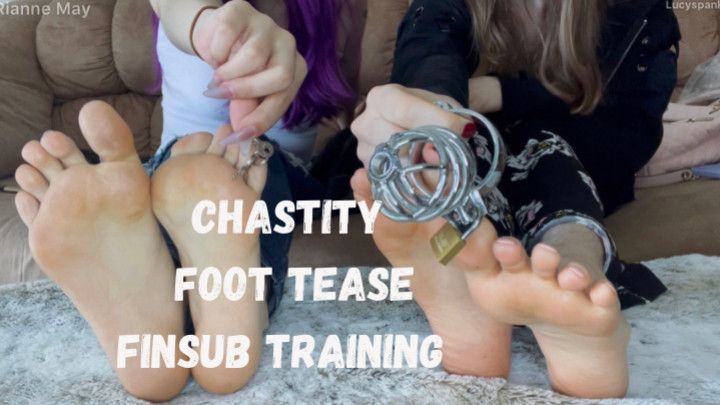 Chastity, Foot Tease + Finsub Training