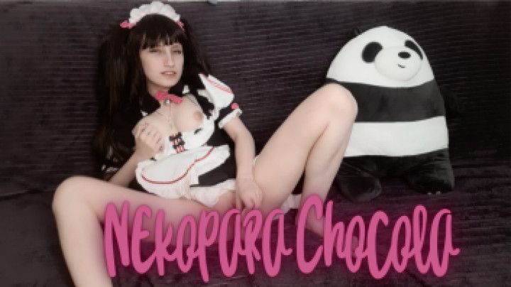 Cosplay. Nekopara Chocola. Dildo fuck, fingering