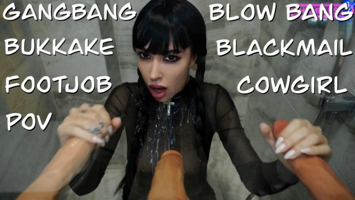 Gangbang Bukkake for Wednesday Addams