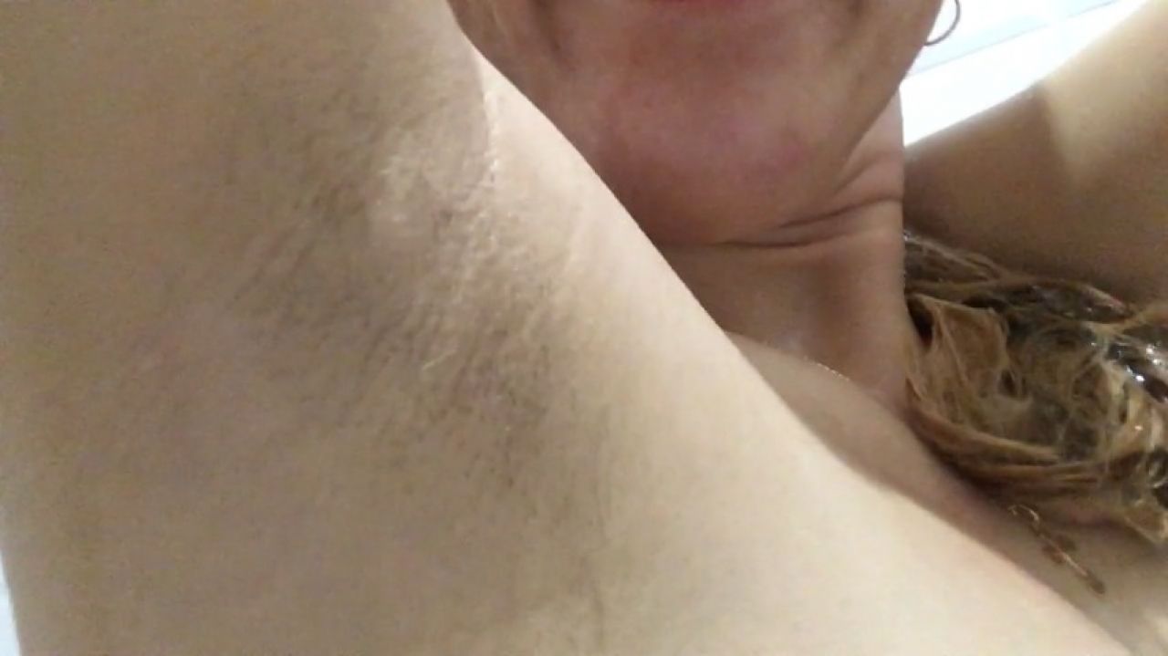 Hairy armpits and big muscles