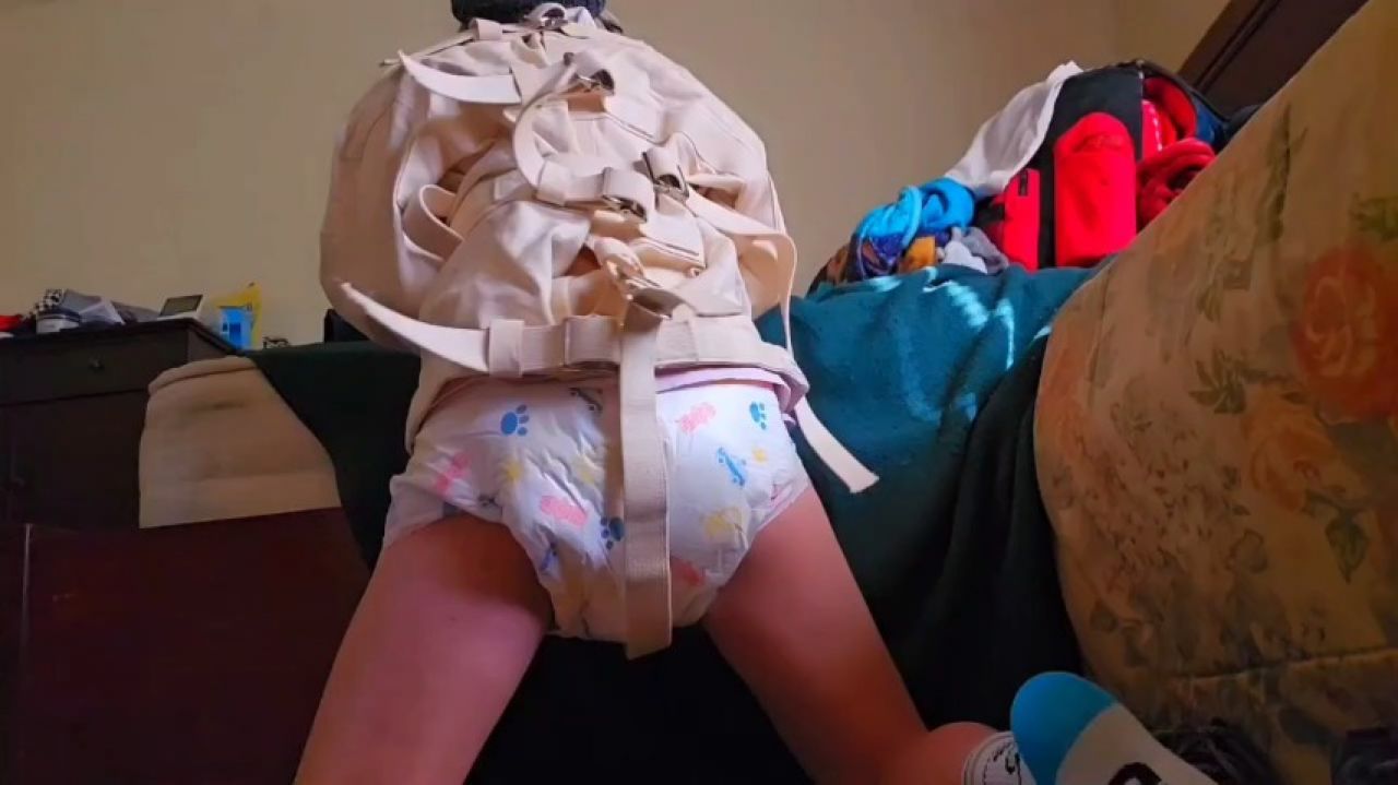 Diaper Twink Given Enema In Straitjacket &amp; Cums