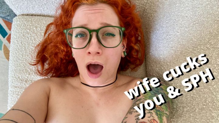 cucked: wife humiliates you while cumming on big futa cock