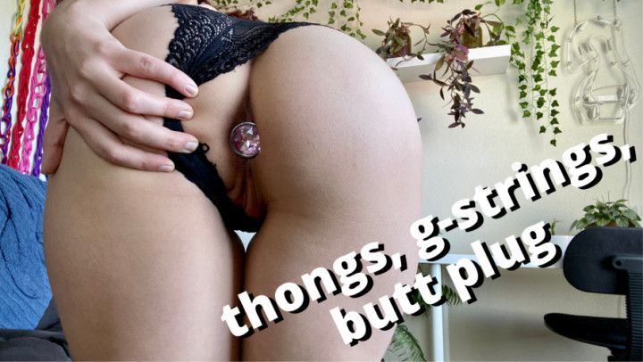 sexy thongs and g-strings w/ butt plug