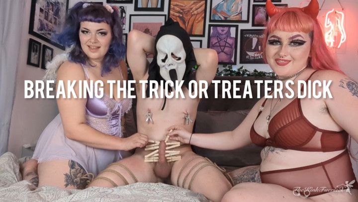 Breaking the trick or treaters dick