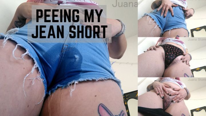 Peeing my jean short