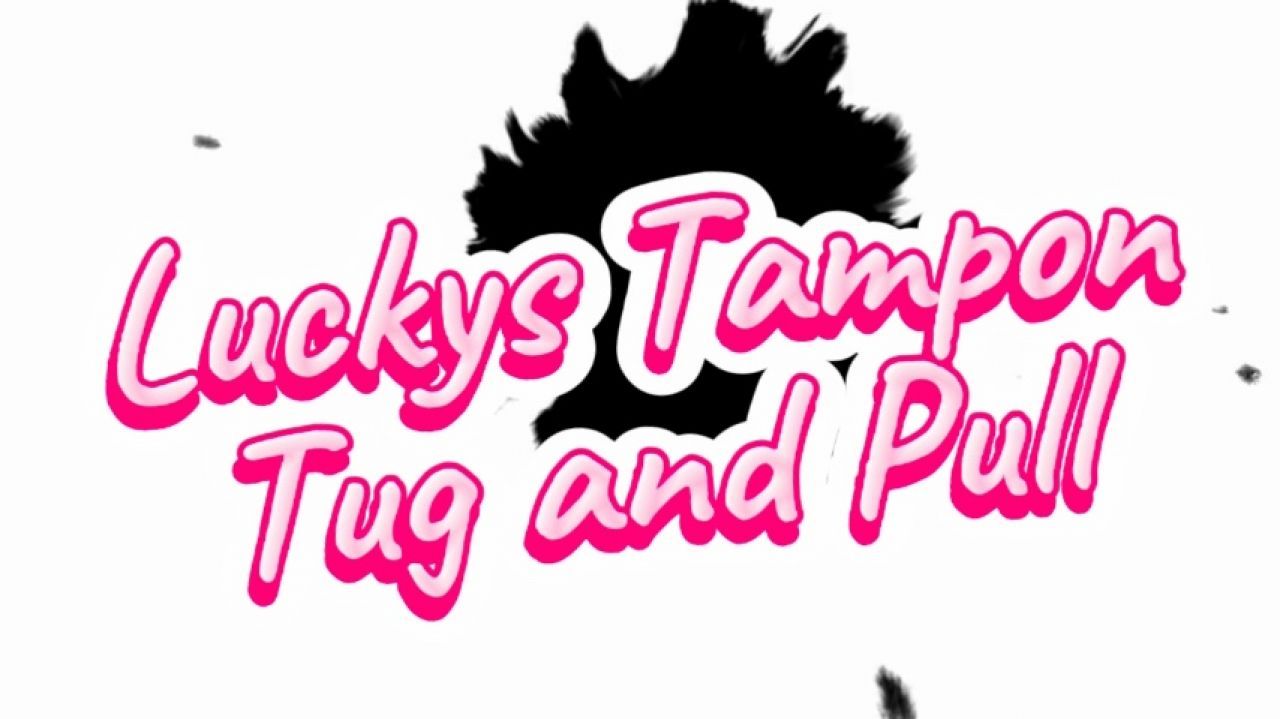 Lucky tampon string tug and pull