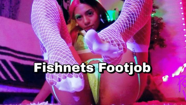 Fishnets Footjob