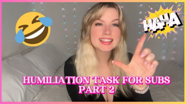 HUMILIATING TASK FOR SUBS - PART 2 new tasks every week