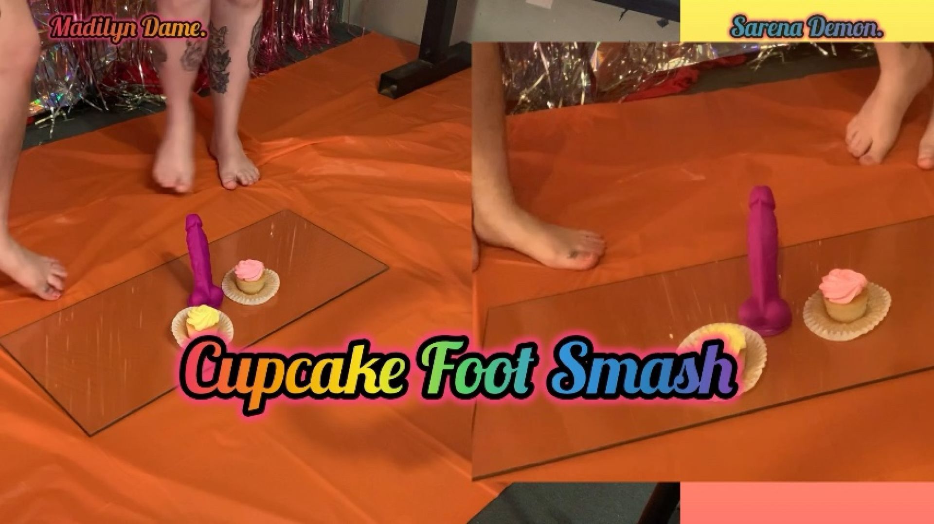 Two Babes Stomp Cupcakes And Get Messy