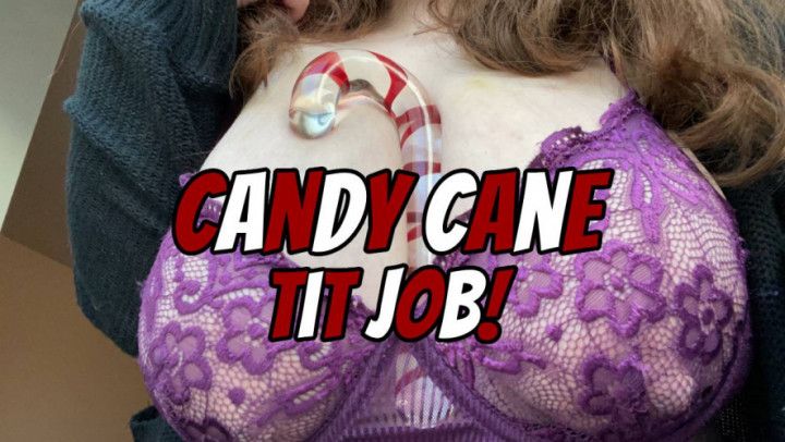 Candy Cane Tit Job with MASSIVE Tits