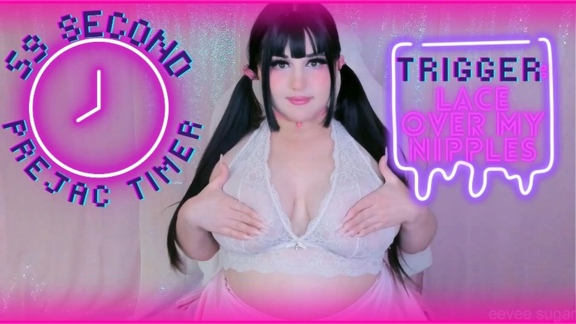 59 second prejac timer! trigger: lace over my nipples