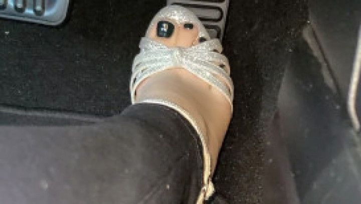 Driving in Silver Heels