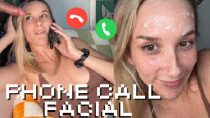 Phone Call Facial + Cumslut training