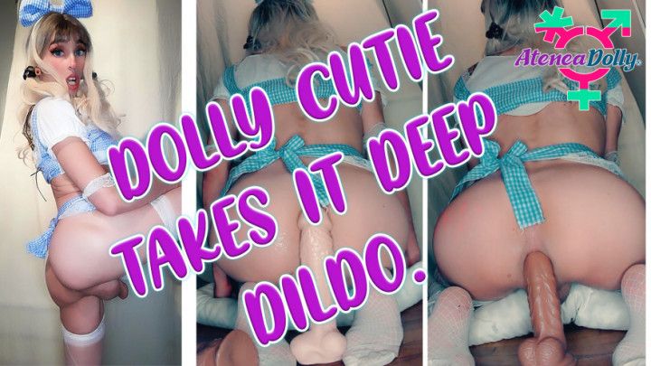 Dolly cutie takes it deep -  3 Dildos