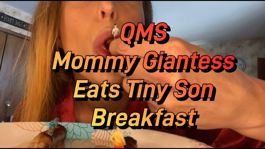 Mommy Giantess Eats Tiny Son Breakfast