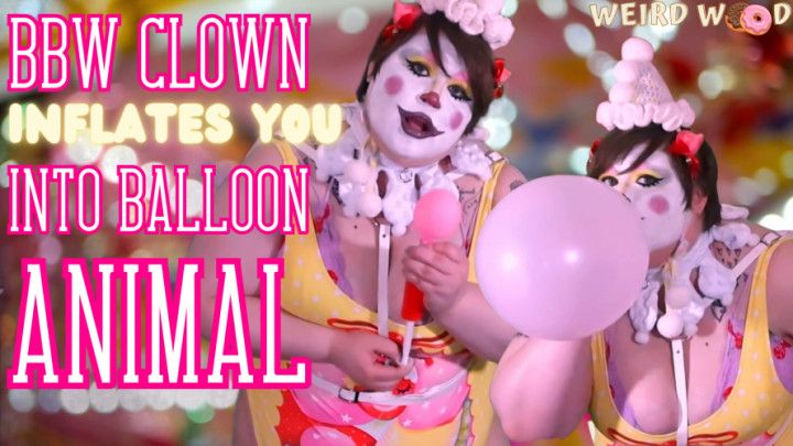 BBW Clown Domme Inflates You Into A Balloon Sideshow