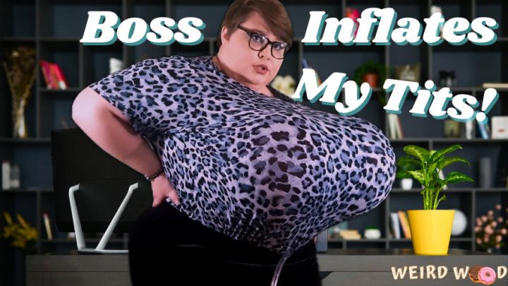 Boss Inflates My Tits for the Promotion