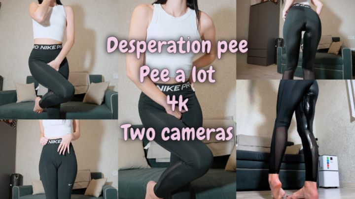 Desperation pee leggings 4k / two cameras