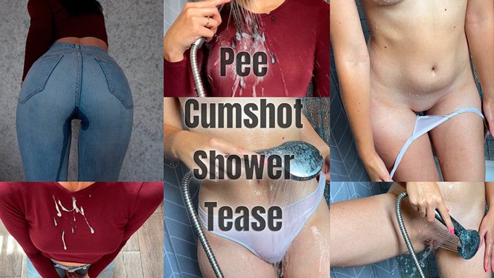 Daddy's gilr pee / gets cumshot and shower