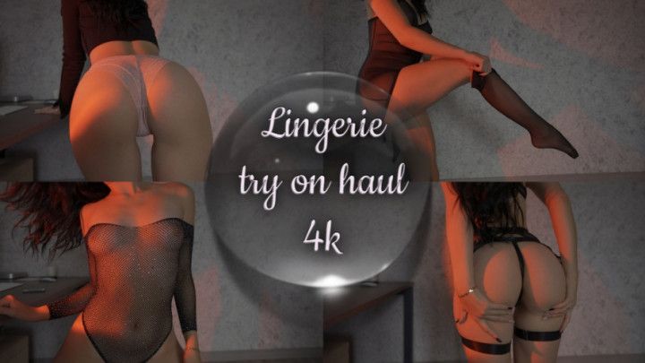 Lingerie Stockings Try On Haul / 4k GFE