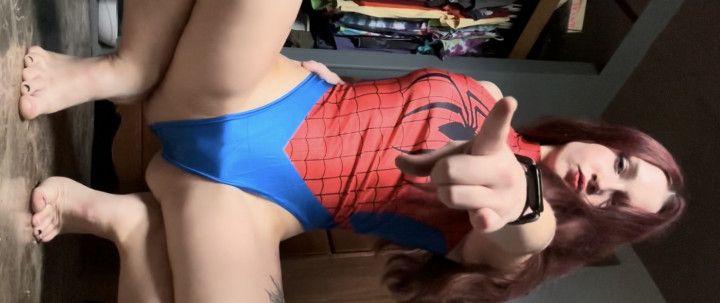 spider-woman rubbing, riding &amp; sucking