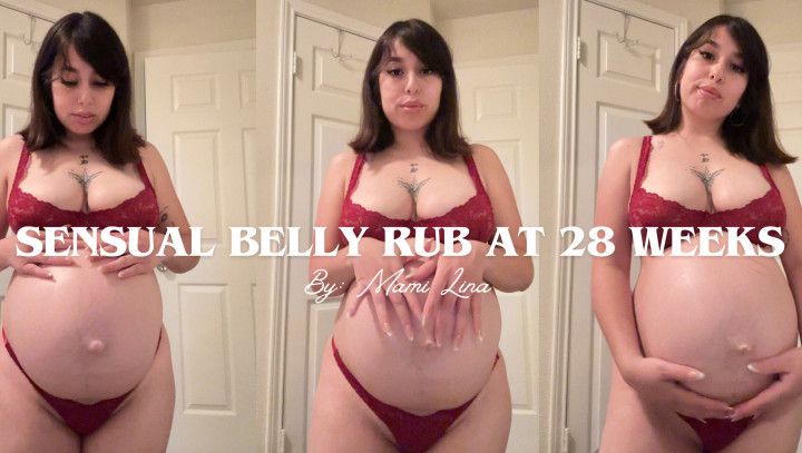 Sensual Belly Rub at 28 Weeks 4K