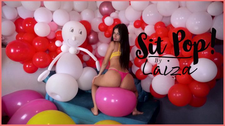 Sit Popping Pink &amp; Yellow Balloons By La