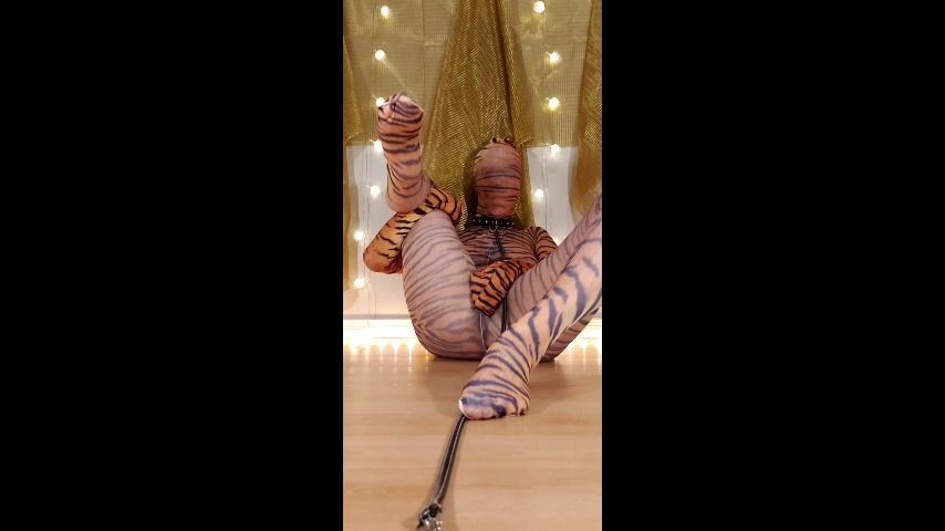 Nylon Tiger Woman Cum