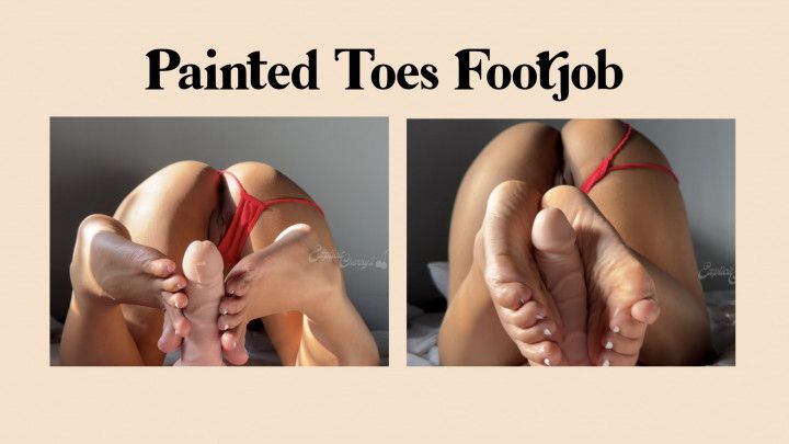 Painted Toes Footjob