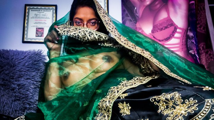 Green Lehenga, Vibrator, and Dildo