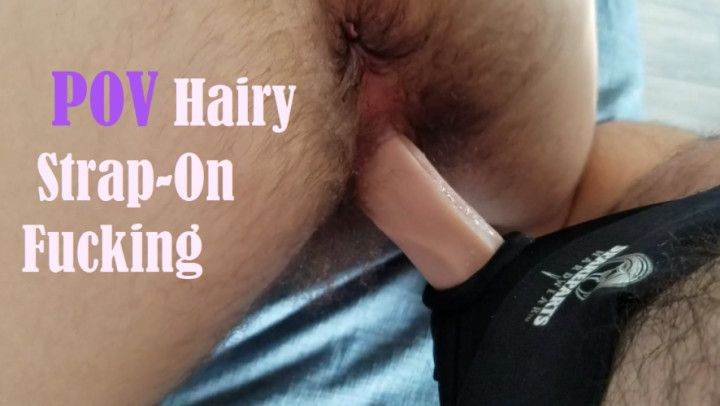 Hairy Pussy Strap-On Fuck, Play and Spit