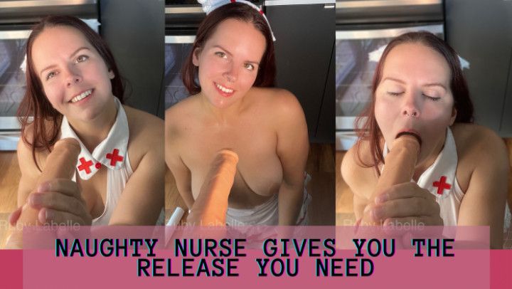 Naughty nurse helps you cum