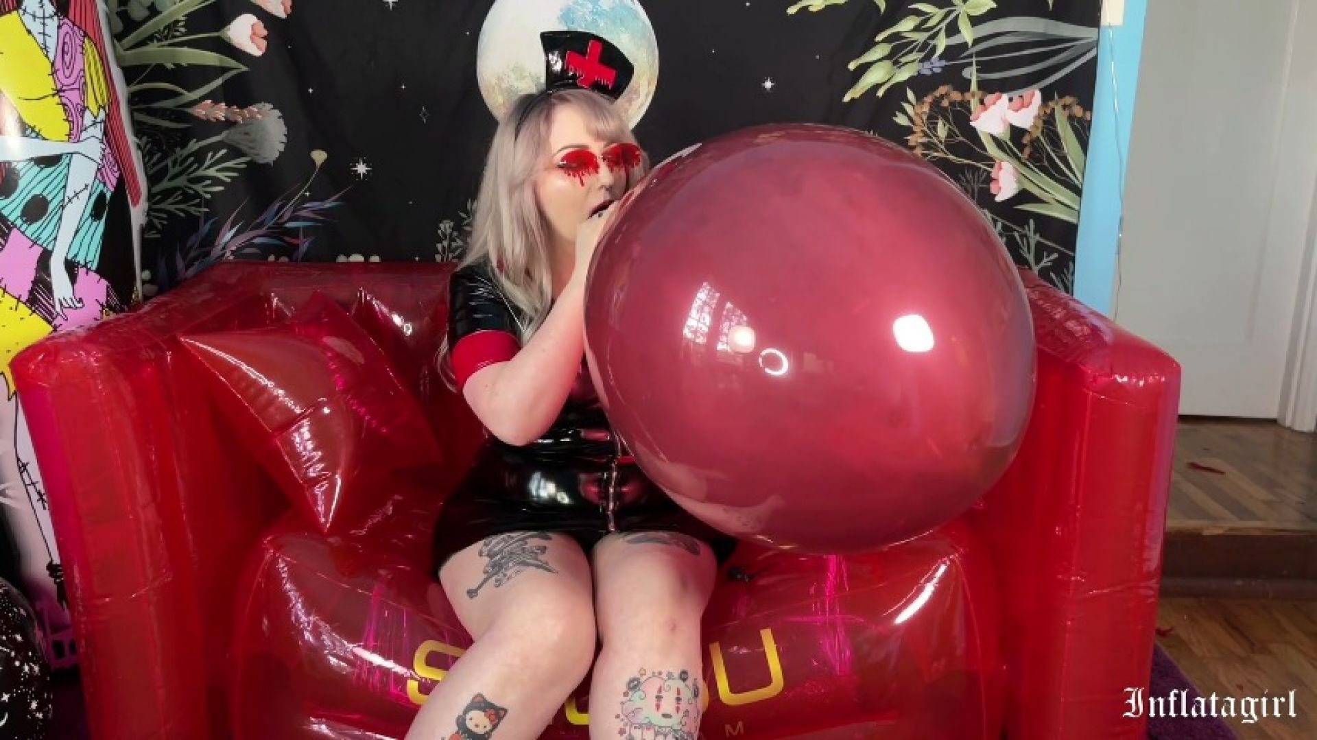 Nurse Uses Blow To Pop Balloon Method