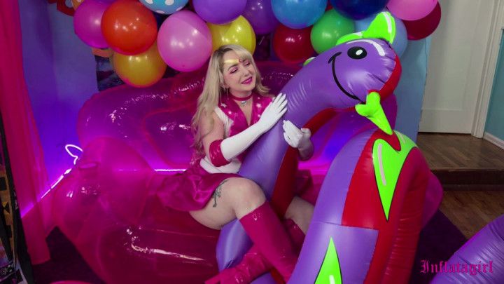 Inflatable Snake Loves To Hug Sailor Barbie