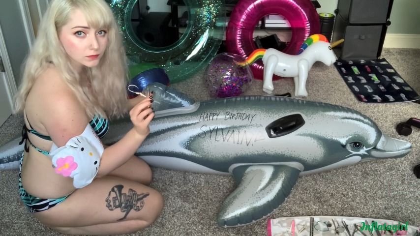 27 Birthday Pops On Inflatable Dolphin