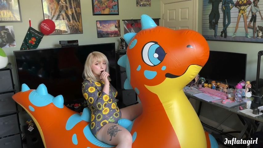 Blazing With Inflatable Speckles Dino