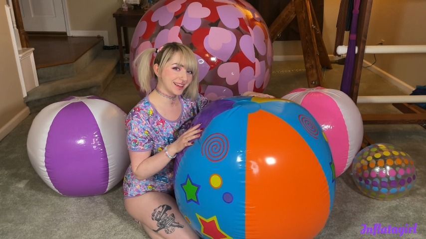 Playing With My Cute New 48&quot; Beach Ball