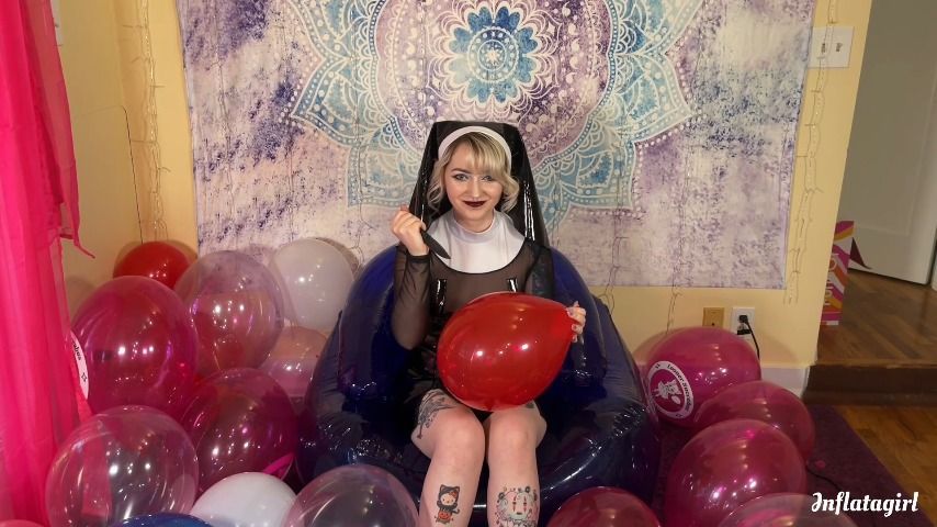 Nun Inflatagirl's Balloon Pop Punishment