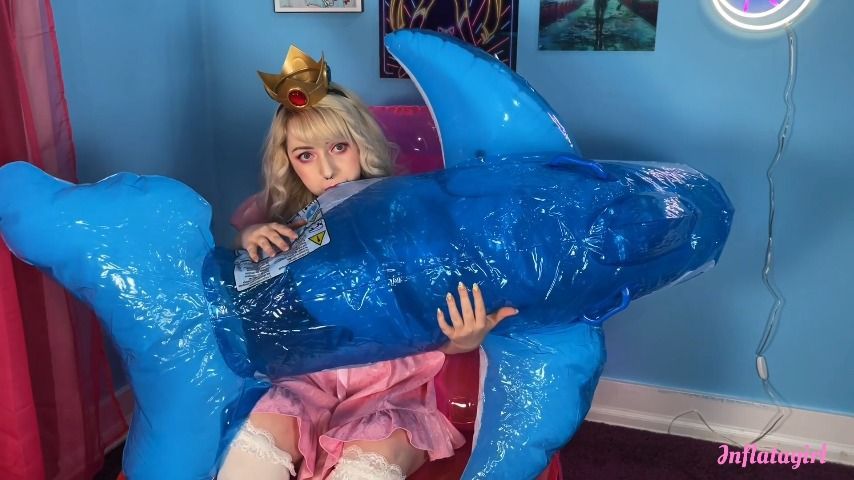 Inflatable Whale Saves Princess Peach