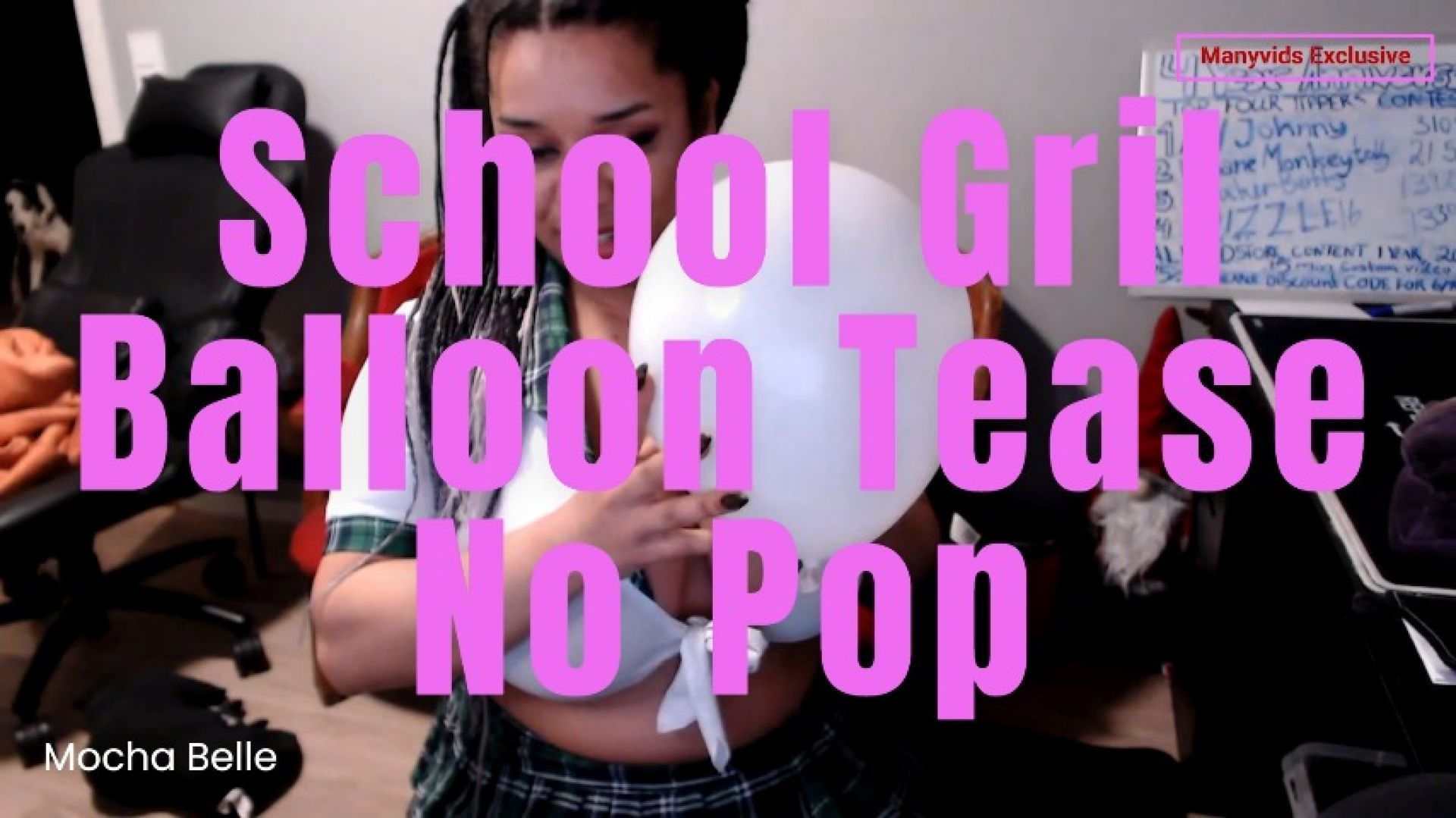 Mocha School Girl Balloon Tease No Pop