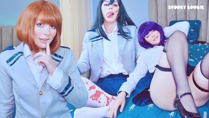 Girls from MHA try to seduce you their young bodies