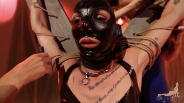 Trans Girl Restraint Flogging Wax Play