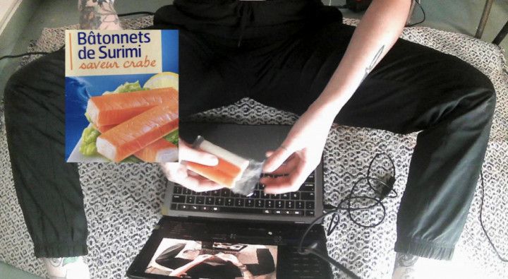 eating surimi ASMR