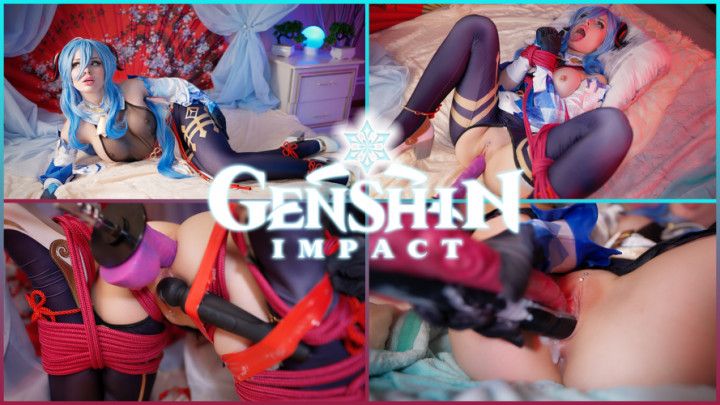 4K Genshin: Ganyu Bondage Fucked In Ass