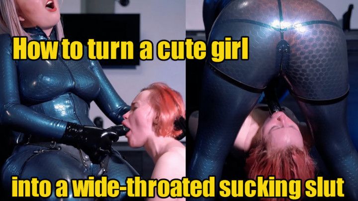 Shy girl turned into a moaning sucking machine